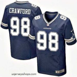 Exquisite Nike Dallas Cowboys #98 Tyrone Crawford Navy Blue Team Color 27s Stitched NFL Elite Jersey