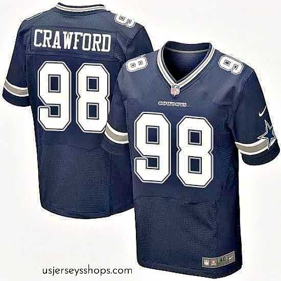 Exquisite Nike Dallas Cowboys #98 Tyrone Crawford Navy Blue Team Color 27s Stitched NFL Elite Jersey