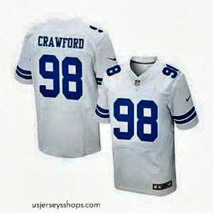 Captivating Nike Dallas Cowboys #98 Tyrone Crawford White Mens Stitched NFL Elite Jersey