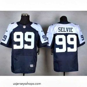 Stellar Nike Dallas Cowboys 99 George Selvie blue Elite thankgivings NFL Jersey
