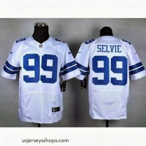 Captivating Nike Dallas Cowboys 99 George Selvie white Elite NFL Jersey