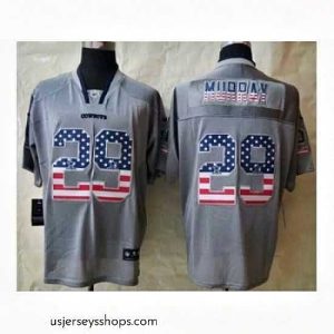 Sensational Nike Dallas cowboys 29 DeMarco Murray Grey Elite USA Flag Fashion NFL Jersey