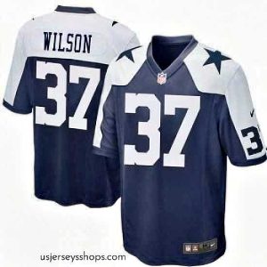Stunning Nike Donovan Wilson Dallas Cowboys Game Navy Blue Throwback Jersey Youth