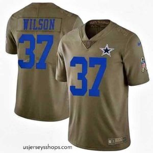 Exquisite Nike Donovan Wilson Dallas Cowboys Limited Green 2017 Salute to Service Jersey Men