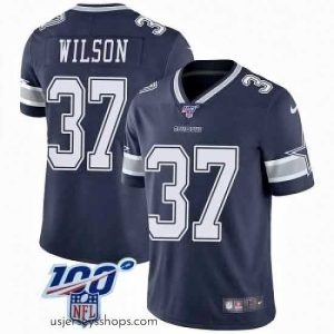 Sensational Nike Donovan Wilson Dallas Cowboys Limited Navy 100th Vapor Jersey Youth