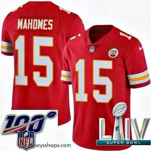 Magnificent Nike Kansas City Chiefs #15 Patrick Mahomes Red Team Color 2020 Super Bowl LIV Stitched NFL Vapor Untouchable Limited Jersey