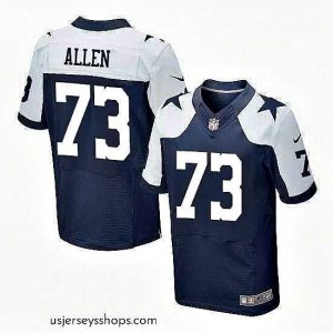 Captivating Nike Larry Allen Dallas Cowboys #73 Elite Throwback Alternate Jersey Navy Blue