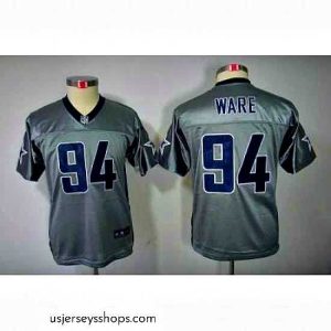 Sensational Nike Dallas Cowboys #94 DeMarcus Ware[Grey Shadow Elite Jerseys]