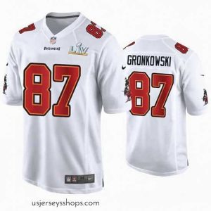 Captivating Rob Gronkowski Buccaneers White Super Bowl Lv Game Fashion Jersey