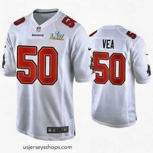 Exquisite Vita Vea Buccaneers White Super Bowl Lv Game Fashion Jersey