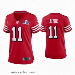 Glamorous 49ers 11 Brandon Aiyuk Red 2023 F.U.S.E  Vapor Untouchable Limited Stitched Football 2024 Super Bowl LVIII Jersey