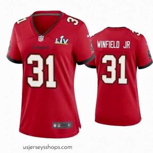 Stellar Antoine Winfield Jr. Buccaneers Red Super Bowl Lv Game Jersey