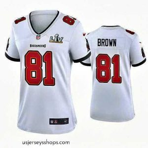 Breathtaking Antonio Brown Buccaneers White Super Bowl Lv Game Jersey