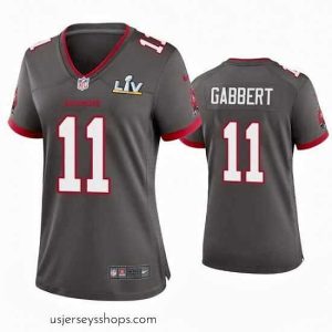 Exquisite Blaine Gabbert Buccaneers Pewter Super Bowl Lv Game Jersey