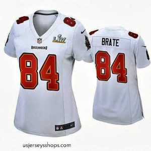 Stellar Cameron Brate Buccaneers White Super Bowl Lv Game Fashion Jersey