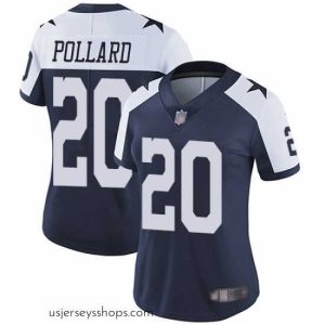 Magnificent Cowboys 20 Tony Pollard Navy Blue Thanksgiving Stitched Football Vapor Untouchable Limited Throwback Jersey