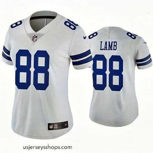 Exquisite Cowboys  88 CeeDee Lamb white Team Color Stitched NFL Vapor Untouchable Limited Jersey