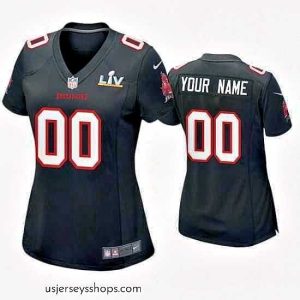 Enchanting Custom Buccaneers Black Super Bowl Lv Game Fashion Jersey