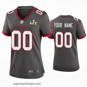 Alluring Custom Buccaneers Pewter Super Bowl Lv Game Jersey
