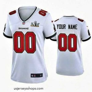 Exquisite Custom Buccaneers White Super Bowl Lv Game Jersey