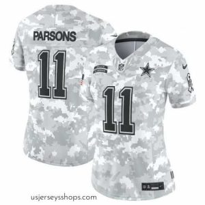 Sensational Dallas Cowboys 11 Micah Parsons 2024 F.U.S.E Arctic Camo Salute To Service Limited Stitched Football Jersey