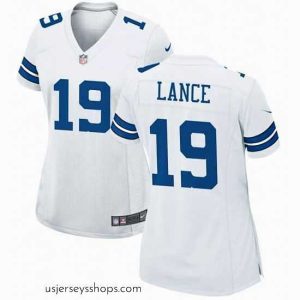 Breathtaking Dallas Cowboys 19 Trey Lance White Stitched Football Jersey