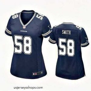 Stellar Dallas Cowboys 58 Mazi Smith Navy Stitched Football Game Jersey