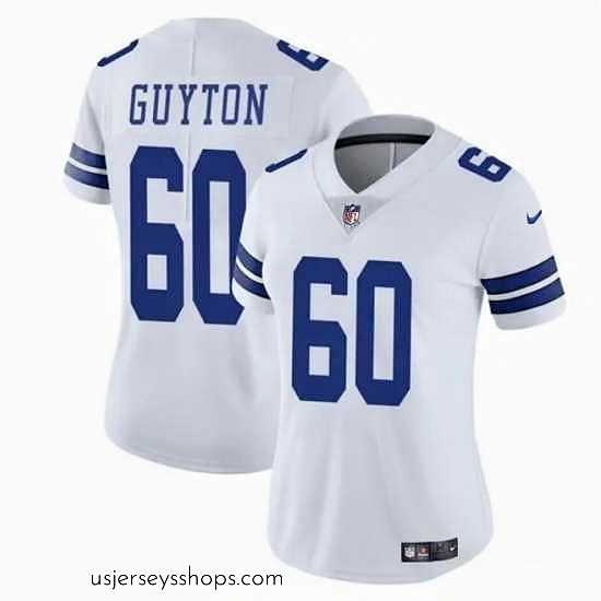 Enchanting Dallas Cowboys 60 Tyler Guyton White 2024 Draft Vapor Limited Stitched Football Jersey
