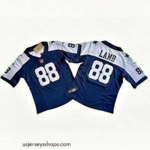 Stellar Dallas Cowboys 88 CeeDee Lamb Navy White 2023 F.U.S.E  Limited Stitched Jersey