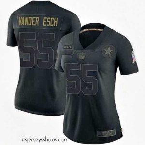 Stunning Dallas Cowboys Leighton Vander Esch Black Limited 2020 Salute To Service Jersey