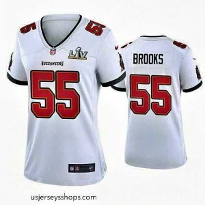 Stunning Derrick Brooks Buccaneers White Super Bowl Lv Game Jersey