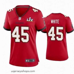 Sensational Devin White Buccaneers Red Super Bowl Lv Game Jersey