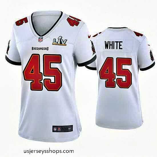 Breathtaking Devin White Buccaneers White Super Bowl Lv Game Jersey