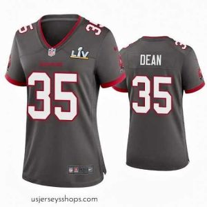 Sensational Jamel Dean Buccaneers Pewter Super Bowl Lv Game Jersey