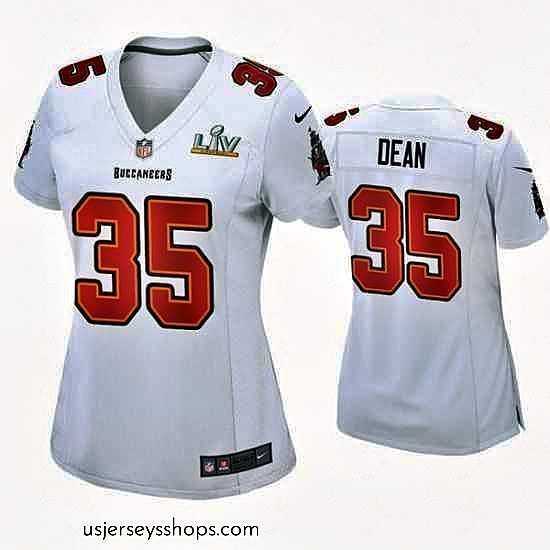Exquisite Jamel Dean Buccaneers White Super Bowl Lv Game Fashion Jersey