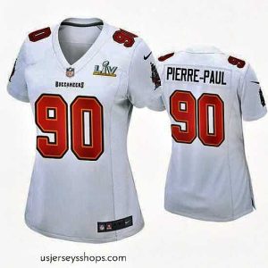 Stellar Jason Pierre Paul Buccaneers White Super Bowl Lv Game Fashion Jersey
