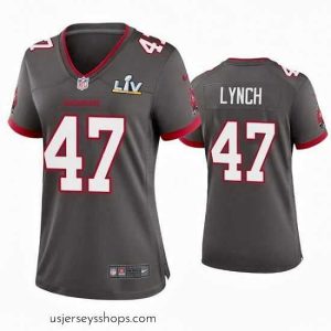Alluring John Lynch Buccaneers Pewter Super Bowl Lv Game Jersey
