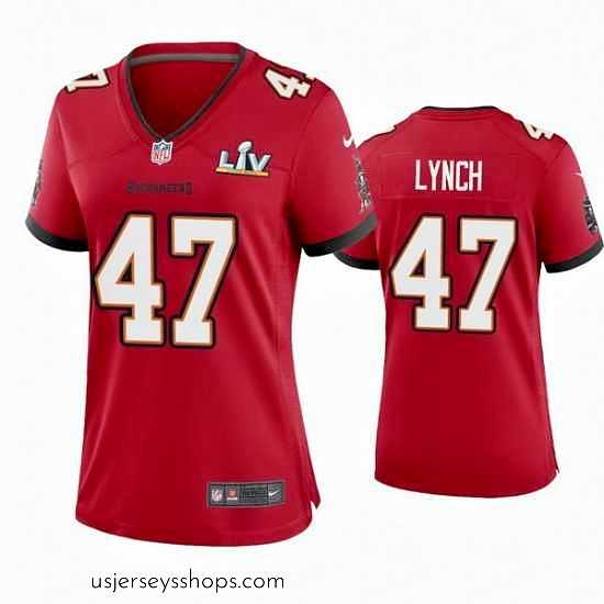 Stunning John Lynch Buccaneers Red Super Bowl Lv Game Jersey