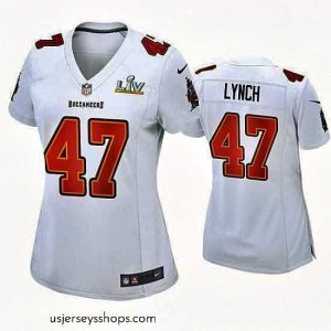 Alluring John Lynch Buccaneers White Super Bowl Lv Game Fashion Jersey