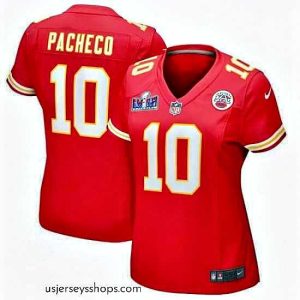 Glamorous Kansas City Chiefs 10 Isiah Pacheco Red 2023 F.U.S.E  Vapor Untouchable Limited Stitched 2024 Super Bowl LVIII Jersey
