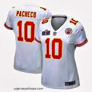 Magnificent Kansas City Chiefs 10 Isiah Pacheco White 2023 F.U.S.E  Vapor Untouchable Limited Stitched 2024 Super Bowl LVIII Jersey