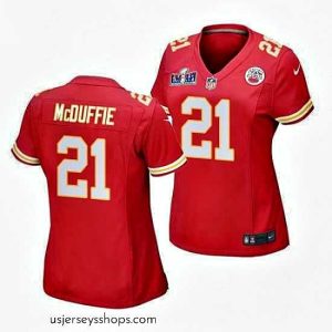 Glamorous Kansas City Chiefs 21 Trent McDuffie Red Vapor Untouchable Limited Stitched Football 2024 Super Bowl LVIII Jersey
