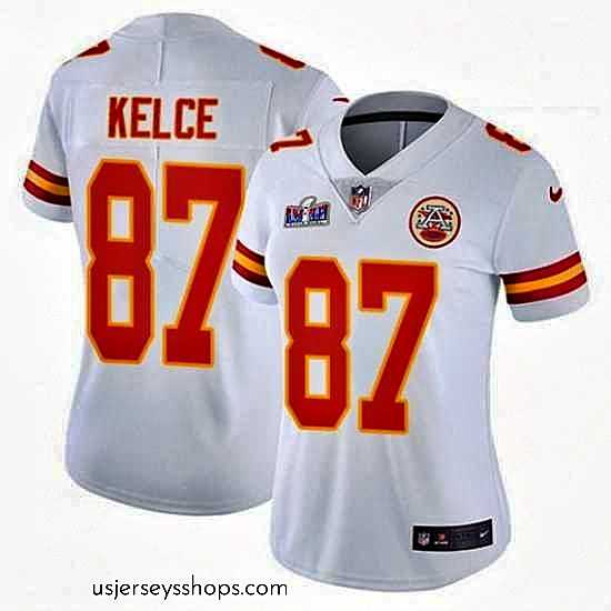 Alluring Kansas City Chiefs 87 Travis Kelce White Vapor Untouchable Limited Stitched Football 2024 Super Bowl LVIII Jersey
