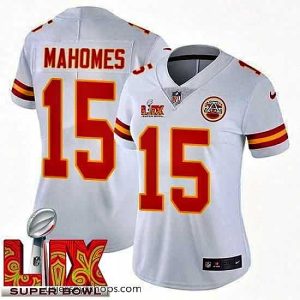 Enchanting Kansas City Chiefs Patrick Mahomes #15 White 2024 2025 Super Bowl LIX F.U.S.E Stitched Jersey