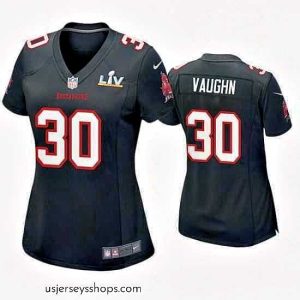 Sensational Ke'Shawn Vaughn Buccaneers Black Super Bowl Lv Game Fashion Jersey