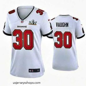 Captivating Ke'Shawn Vaughn Buccaneers White Super Bowl Lv Game Jersey