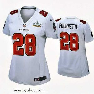 Stellar Leonard Fournette Buccaneers White Super Bowl Lv Game Fashion Jersey