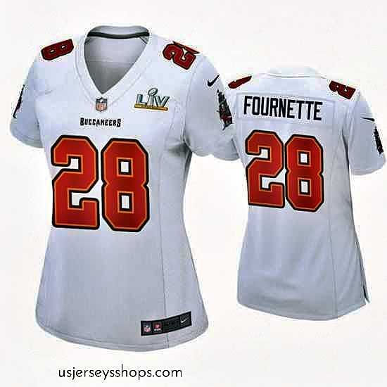 Stellar Leonard Fournette Buccaneers White Super Bowl Lv Game Fashion Jersey