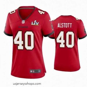 Magnificent Mike Alstott Buccaneers Red Super Bowl Lv Game Jersey