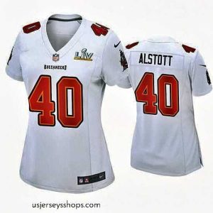 Breathtaking Mike Alstott Buccaneers White Super Bowl Lv Game Fashion Jersey